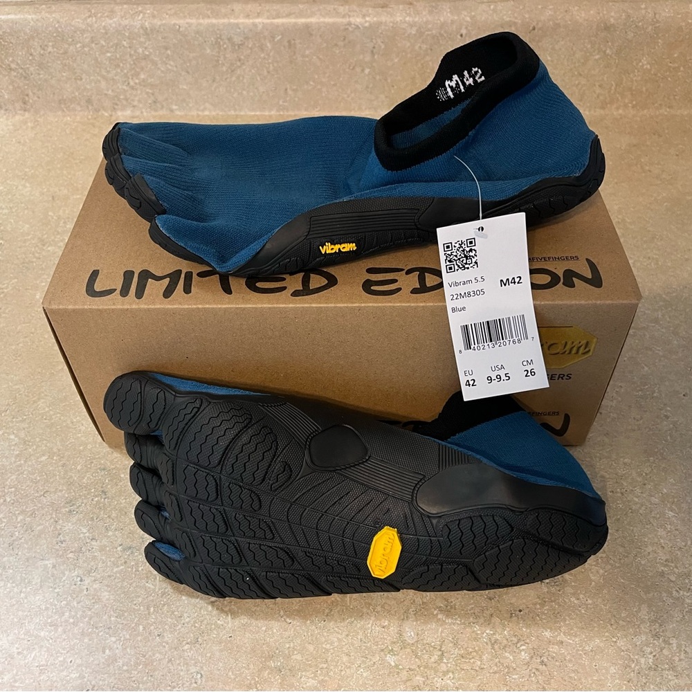Vibram Blue and Black Five Finger Shoes